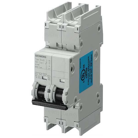 Miniature Circuit Breaker, 50 A, 240V AC, 2 Pole, Standard Mounting Rail Mounting Style, 5SJ4 Series