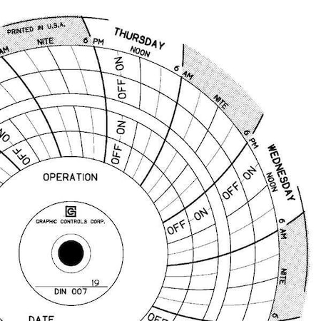 Circular Paper Chart,7 Day,PK60