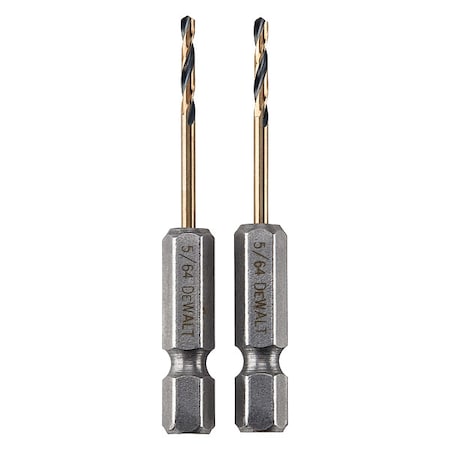 Drill Bits,1/4 Hex,PK2