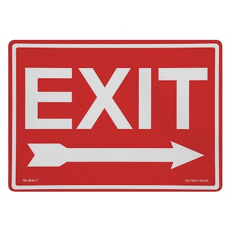 Exit Right Arrow,Red ON PL,14x10