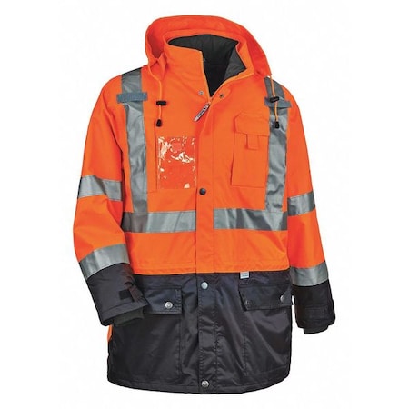 Hi Vis Thermal Jacket Kit,Orange,5XL