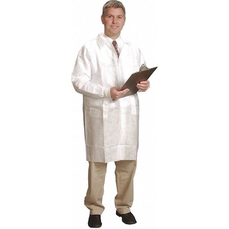 Critical Cover Alphaguard Lab Coat, Disposable, 3 Pckts, 3XL, PK30, Length: 44-1/2