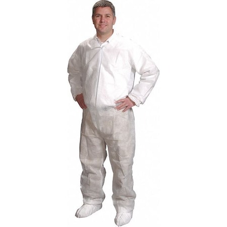 Coverall,Disposable,3XL,Package Quantity 25,3XL,25 PK,White,GenPro