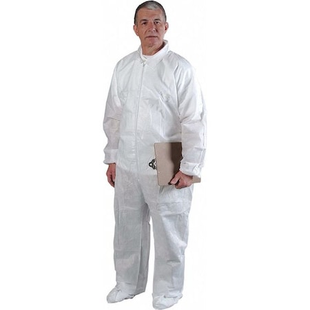 Coverall,Disposable,3XL,Package Quantity 25,3XL,25 PK,White,AlphaGuard