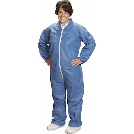 Coverall,Disposable/Back,2XL,Package Quantity 25,2XL,25 PK,White,AlphaGuard