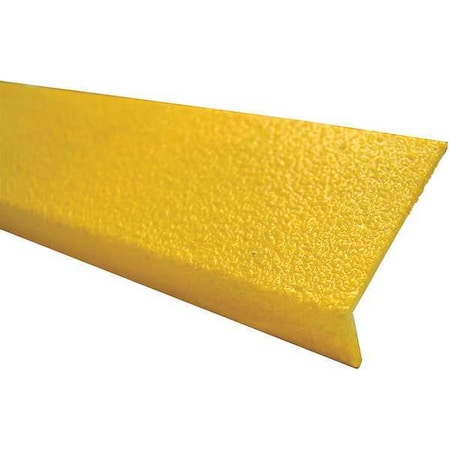 Fiberglass Nosing MED Grit,3x24,Yellow