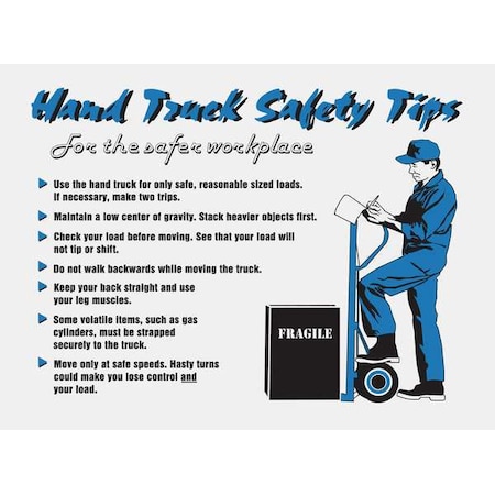 Poster,Hand Truck Safety Tips,18 X 24