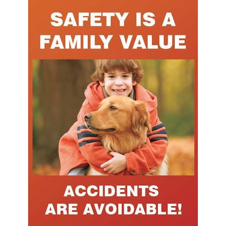 Poster,Safety Is A Family,18 X 24 In.
