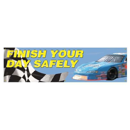 Banner,Finish Your Day,28 X 96 In.