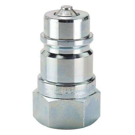 Hydraulic Quick Connect Hose Coupling, Steel Body, Ball Lock, 1-1/16-12 Thread Size, 6600 Series