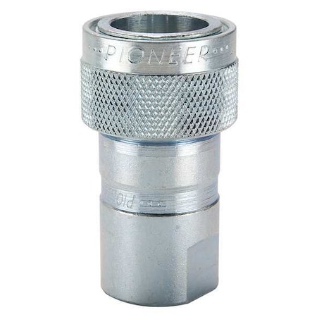 Hydraulic Quick Connect Hose Coupling, Steel Body, Sleeve Lock, 1/2-14 Thread Size, 4000 Series