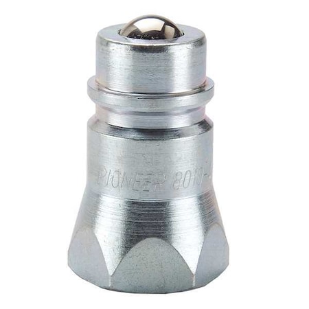 Hydraulic Quick Connect Hose Coupling, Steel Body, Ball Lock, 3/4-14 Thread Size, 8010 Series