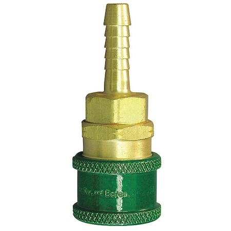 Coupler Body,Hose Barb,1/4,Brass