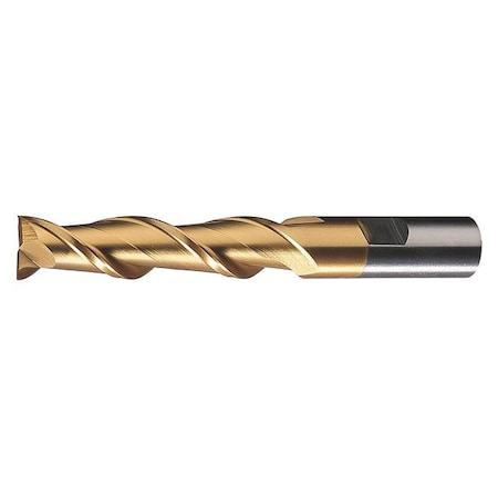 2-Flute HSS High Helix Sqaure Single End MIll Cleveland HGA-2-TN TiN 1/2x1/2x2x4