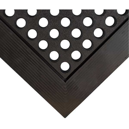 Black Smooth Drainage Mat 24 In W X 3 Ft L, 5/8 In