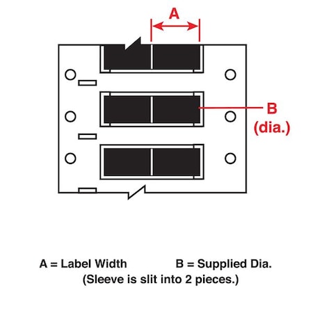 1 X 41/64 Black Wire Marking Sleeves, 3FR-375-2-BK-S-2