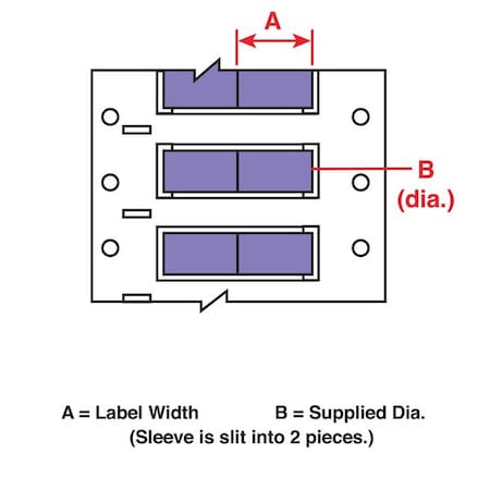 1 X 3/16 Violet Wire Marking Sleeves, PS-094-2-VT-2