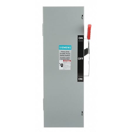 Fusible Safety Switch, Heavy Duty, 600V AC, 3PDT, 30 A, NEMA 1