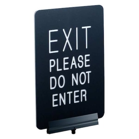 Signage,Engraved,11x7 In.,EXIT PLEASE