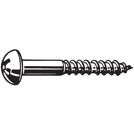 Wood Screw, #10, 1-1/4 In, Zinc Yellow Steel Round Head Phillips Drive, 100 PK