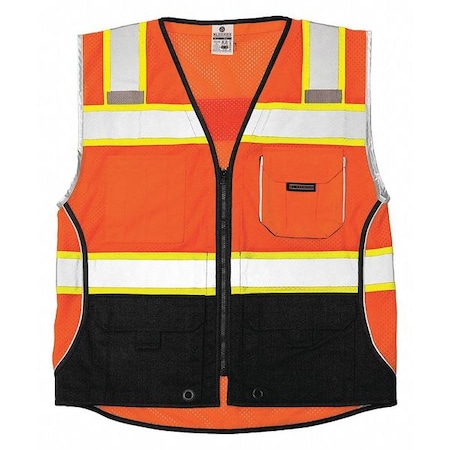 Large Men's Safety Vest, Orange