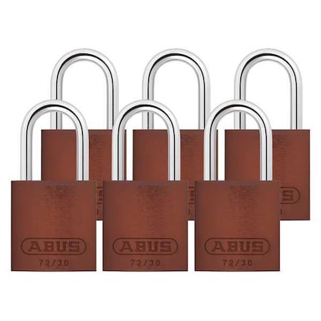 Lockout Padlock,KA,Brown,2-17/32H,PK6