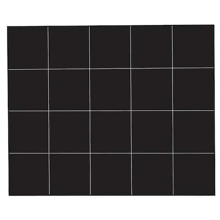 Magnetic Squares, 3/4 In. W, Black, PK20