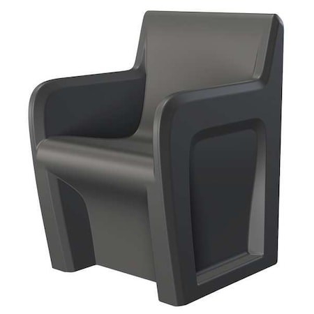 BlackArm Chair,24W24L33H,Fixed,PolyethyleneSeat,SentinelSeries