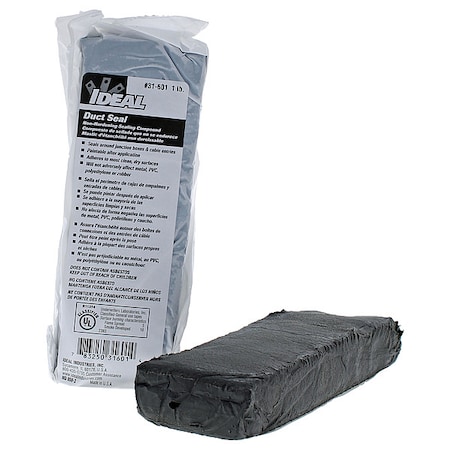 Sealant, 1 Lb, Dark Gray, Non-drying Synthetic Polymers And Oils Base