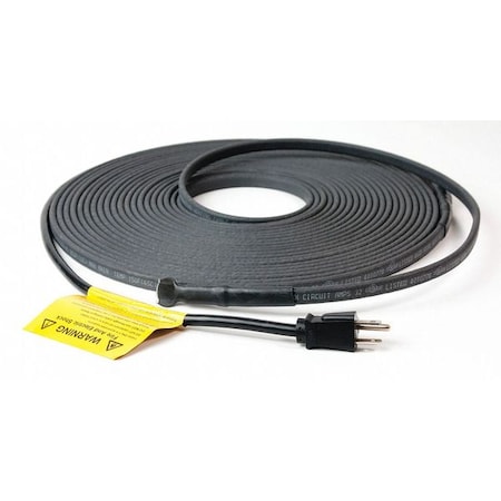 Self-Regulating Heating Cable, 120VAC, 62 Ft. Length