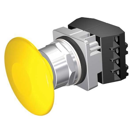 Non-Illuminated Push Button, 30 Mm, 2NO, Yellow