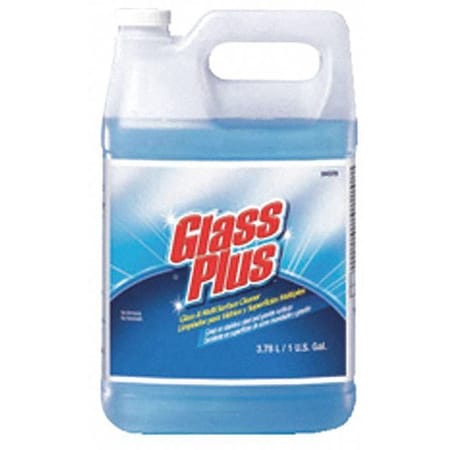 Liquid Glass Cleaner, 1 Gal., Blue, Unscented, Jug