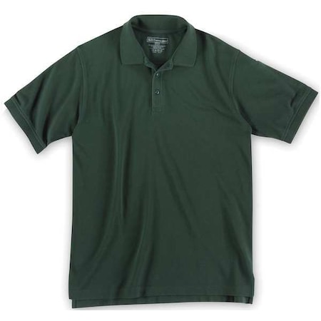 Short Sleeve Utility Polo,2XL,LE Green