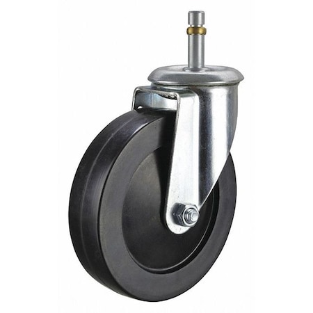 Swivel Stem Caster,Rubber,5 In.,200 Lb.