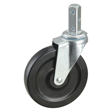 Swivel Stem Caster,Rubber,5 In.,125 Lb.