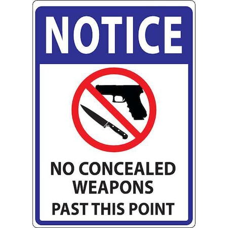 Window Decal, Concealed Weapons, PK2, Width: 5