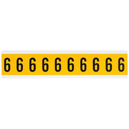 Number Label,6,1-1/2in.Hx7/8in.W,Vinyl