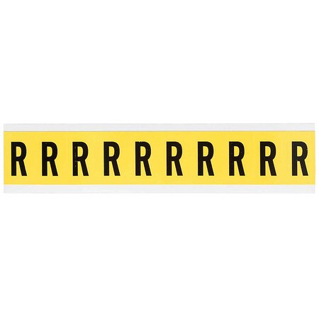 Letter Label,R,1-1/2in.Hx7/8in.W,Vinyl