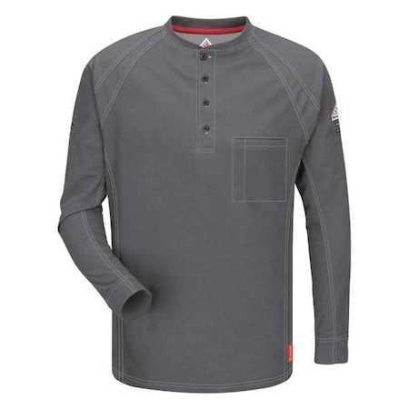 Flame Resistant Polo Shirt, Charcoal, Cotton/Polyester, L