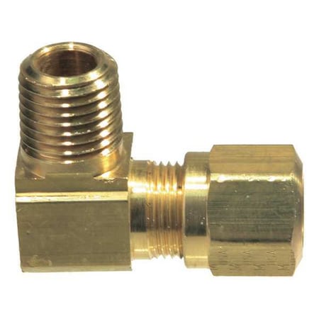 Male Elbow,Compression,Brass,1/2In Pipe