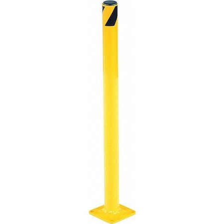 Steel Pipe Safety Bollard - Yellow