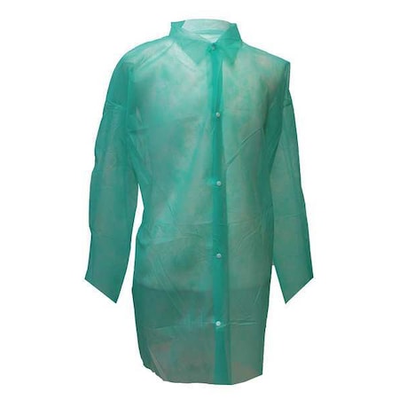 Disposable Lab Coat,4XL,Green,PK30