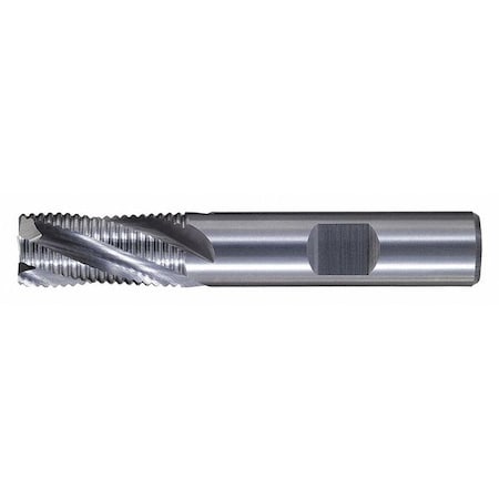 4-Flute Carbide HP Square Single Roughing End Mill CTD CEM-RS Bright 5/8x5/8x1-1/4x3-1/2
