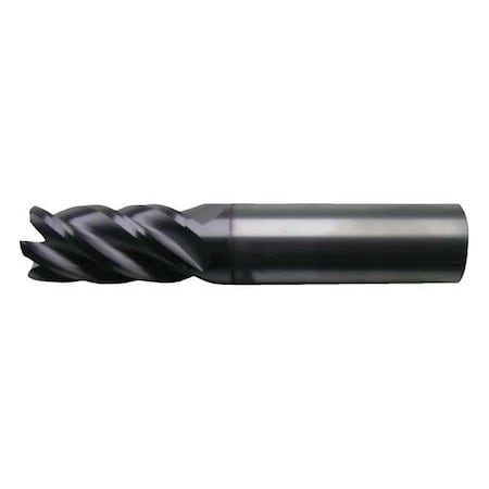 5-Flute Carbide HP CrnRad Single End Mill For Ferrous Matl CTD CEM-V2-5R AP/MAX 1x1x2-1/4x5x0.125CR
