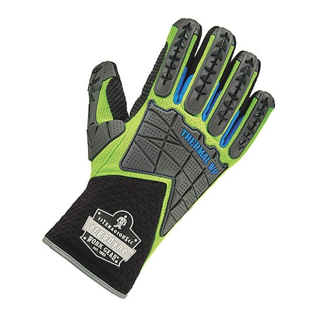 Impact Reducing Gloves, Lime, Grip