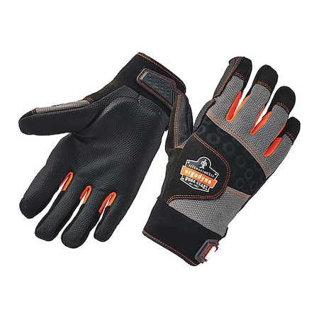 Mechanics Anti-Vibration Gloves, XL, Black, Padded