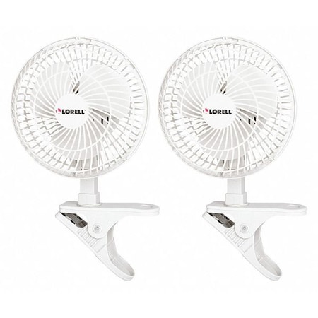 152.4mm Portable Clip Fan, White