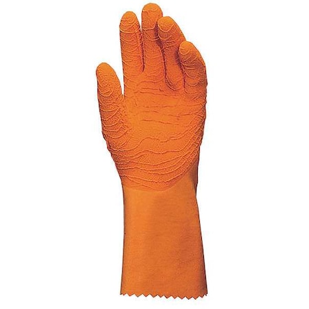 12-1/2 Chemical Resistant Gloves, Natural Rubber Latex, 9, 1 PR