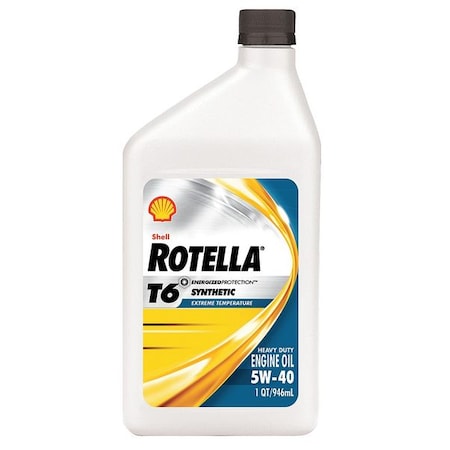 Diesel Engine Oil, 1 Qt., 5W-40, Rotella T6