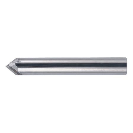 4-Flute Carbide Single End 90° Chamfer Tool Cleveland CEM-CH-4R Bright 3/8 X 3/8 X 2-1/2